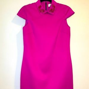 fuscia belle badgley Mishka short collard dress